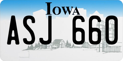 IA license plate ASJ660