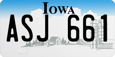 IA license plate ASJ661