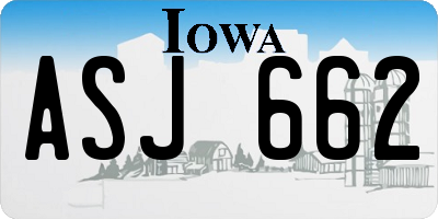 IA license plate ASJ662