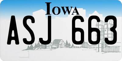 IA license plate ASJ663