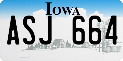 IA license plate ASJ664