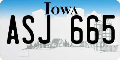 IA license plate ASJ665