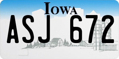 IA license plate ASJ672