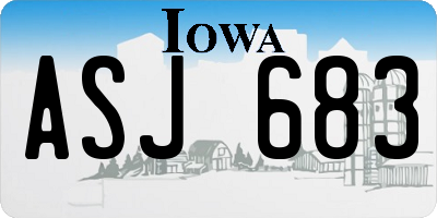 IA license plate ASJ683