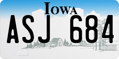 IA license plate ASJ684