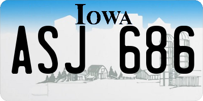 IA license plate ASJ686