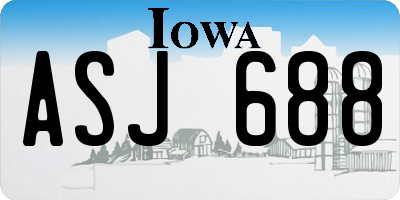 IA license plate ASJ688