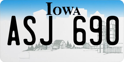 IA license plate ASJ690