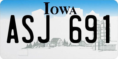 IA license plate ASJ691