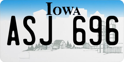 IA license plate ASJ696