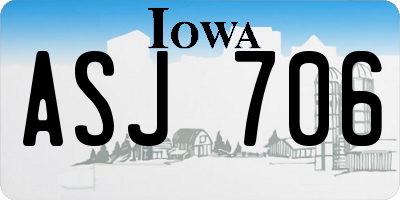 IA license plate ASJ706