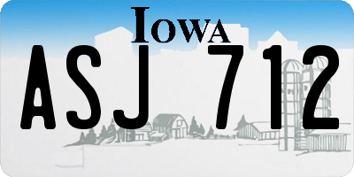 IA license plate ASJ712