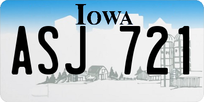 IA license plate ASJ721