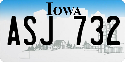 IA license plate ASJ732