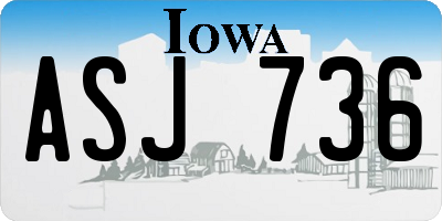 IA license plate ASJ736