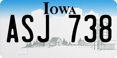 IA license plate ASJ738