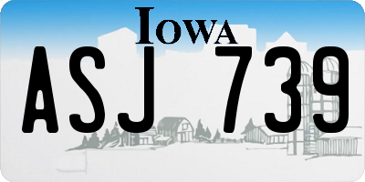 IA license plate ASJ739