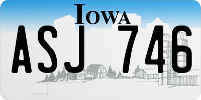 IA license plate ASJ746