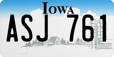 IA license plate ASJ761