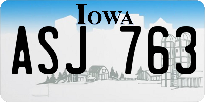 IA license plate ASJ763