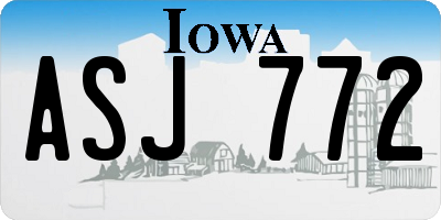 IA license plate ASJ772