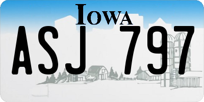 IA license plate ASJ797