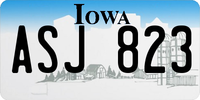 IA license plate ASJ823