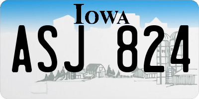 IA license plate ASJ824