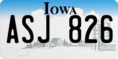 IA license plate ASJ826