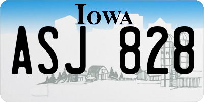 IA license plate ASJ828