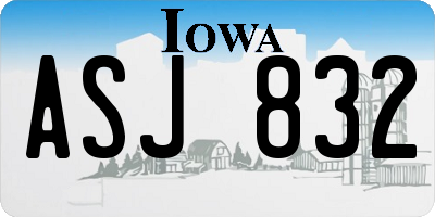 IA license plate ASJ832