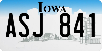 IA license plate ASJ841