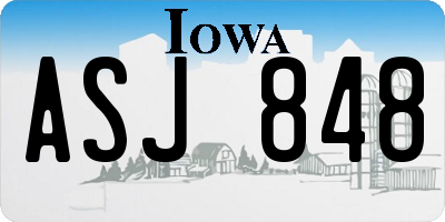 IA license plate ASJ848