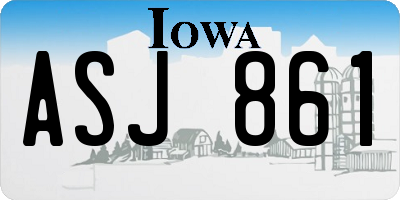 IA license plate ASJ861