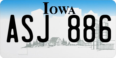 IA license plate ASJ886