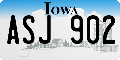 IA license plate ASJ902