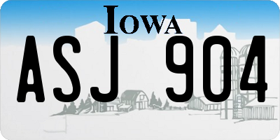 IA license plate ASJ904