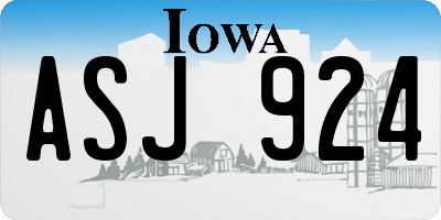 IA license plate ASJ924
