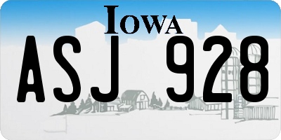 IA license plate ASJ928