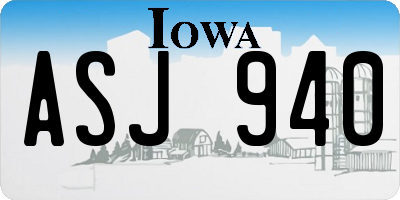 IA license plate ASJ940