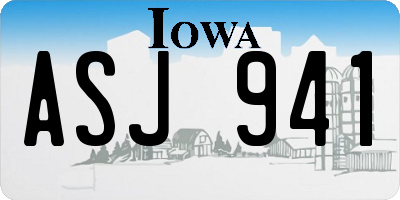 IA license plate ASJ941