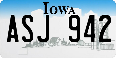 IA license plate ASJ942