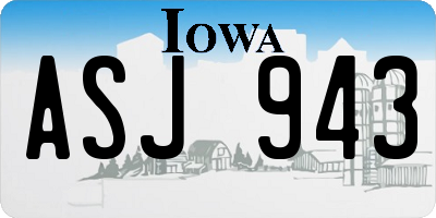 IA license plate ASJ943