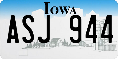 IA license plate ASJ944