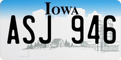 IA license plate ASJ946