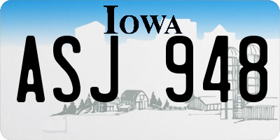 IA license plate ASJ948