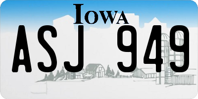 IA license plate ASJ949