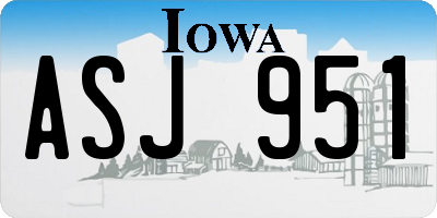 IA license plate ASJ951