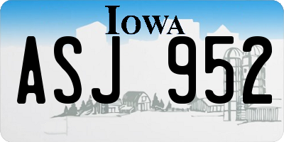 IA license plate ASJ952