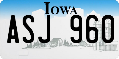 IA license plate ASJ960